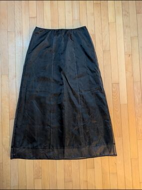 Y2K Apostrophe Black Maxi A-Line Skirt